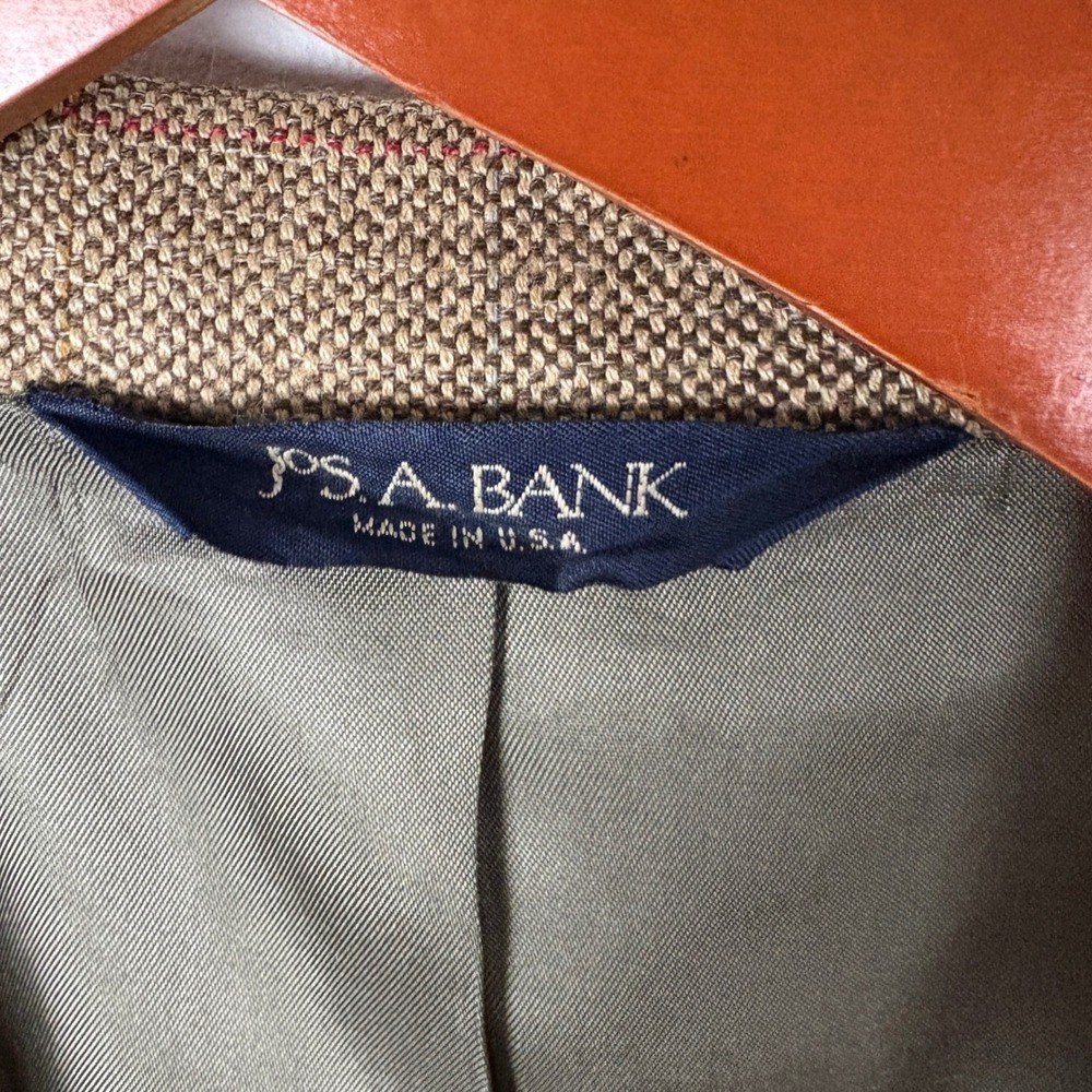 Jos. A. Bank Executive Collection Brown Wool Blend Blazer Jacket - Size 43 R - Picture 5 of 9